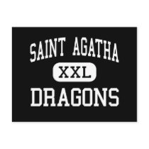 Saint Agatha - Dragons - High - Redford Michigan Postcard