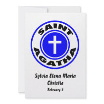 Saint Agatha Custom Invitations
