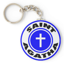 Saint Agatha Keychain