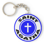 Saint Agatha Keychain