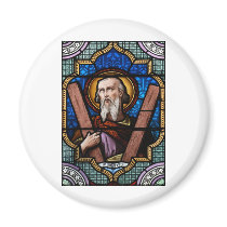 Saint Andrew (Apostle Andrew) Stained Glass Art Refrigerator Magnet