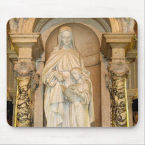 Saint Anne & Child Mary Statue mousepads