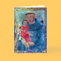 Saint Anthony Greeting Card with Prayer cards