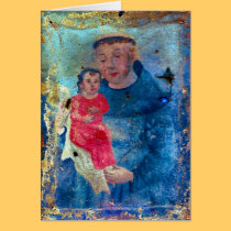 Saint Anthony Greeting Card with Prayer cards