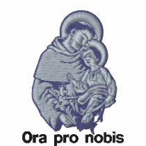 Saint Anthony ora pro nobis embroidered shirts