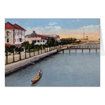 Saint Augustine Florida Seawall Greeting Cards
