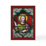 Saint Bartholomew (the Apostle) Stained Glass Art Greeting Cards