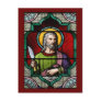Saint Bartholomew (the Apostle) Stained Glass Art Postcard