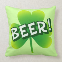 Saint Beer Day Throw Pillow
