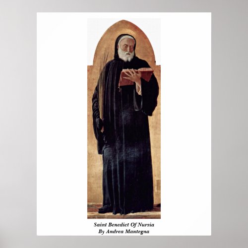 Saint Benedict Of Nursia By Andrea Mantegna Posters
