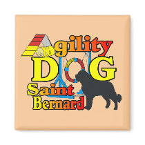 Saint Bernard Agility Gifts Refrigerator Magnet