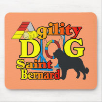 Saint Bernard Agility Gifts Mouse Mat