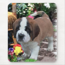 Saint Bernard Art Gifts Mouse Pad