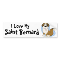 Saint Bernard Bumper Sticker bumper stickers by MenagerieMayhem Saint Bernard Bumper Sticker bumper stickers