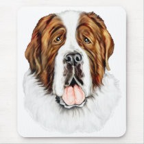 Saint Bernard Bust mousepads