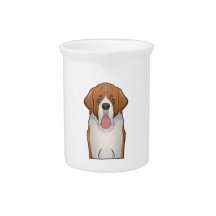 Saint Bernard Cartoon Pitcher