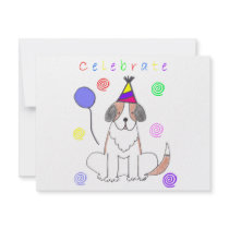 Saint Bernard Celebrate Custom Invites
