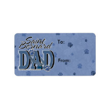 Saint Bernard DAD Personalized Address Labels