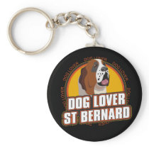 Saint Bernard Dog Lover Keychain
