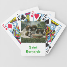 Saint Bernard Dog Playing Cards