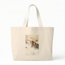 Saint Bernard Dog to the Rescue Canvas Bags