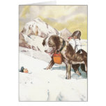 Saint Bernard Dog to the Rescue cards