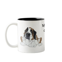 Saint Bernard drool cup Coffee Mugs