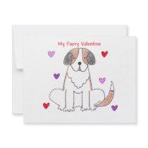 Saint Bernard Furry Valentine Custom Announcement