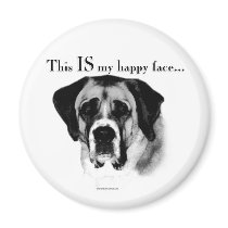 Saint Bernard Happy Face Magnets