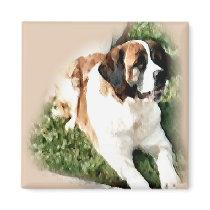 Saint Bernard Lovers Gifts Fridge Magnets