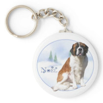 Saint Bernard Noel Keychain