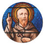 Saint Bernard of Clairvaux Stained Glass Art Sticker