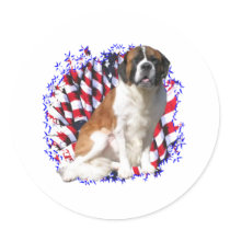 Saint Bernard Patriot Sticker