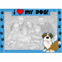 Saint Bernard Photo Frame photo sculptures by MenagerieMayhem Saint Bernard Photo Frame photo sculptures