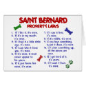 SAINT BERNARD Property Laws 2 cards by poochloverstuff SAINT BERNARD Property Laws 2 cards