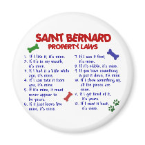 SAINT BERNARD Property Laws 2 Refrigerator Magnet