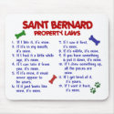 SAINT BERNARD Property Laws 2 mousepads by poochloverstuff SAINT BERNARD Property Laws 2 mousepads