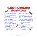 SAINT BERNARD Property Laws 2 stickers by poochloverstuff SAINT BERNARD Property Laws 2 stickers