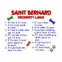 SAINT BERNARD Property Laws 2 t-shirts by poochloverstuff SAINT BERNARD Property Laws 2 t-shirts