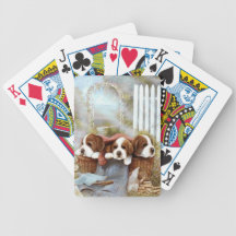 Saint Bernard Puppies Dog Playing Cards