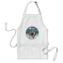 Saint Bernard Puppy Christmas Gifts Aprons