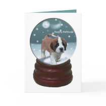 Saint Bernard Puppy Christmas Gifts cards