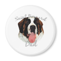 Saint Bernard (rough) Dad 2 Fridge Magnet