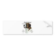 Saint Bernard (rough) History Design Bumper Stickers