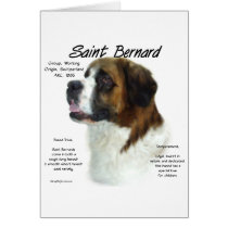 Saint Bernard (rough) History Design Greeting Cards