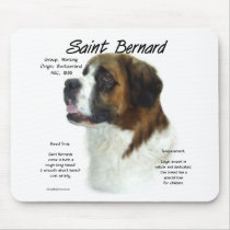 Saint Bernard (rough) History Design Mouse Pads