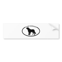 Saint Bernard Silhouette Black Bumper Sticker bumper stickers by dogsilhouettes Saint Bernard Silhouette Black Bumper Sticker bumper stickers