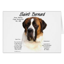Saint Bernard (smooth) History Design cards by GreyWolfCreation Saint Bernard (smooth) History Design cards