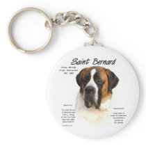 Saint Bernard (smooth) History Design Key Chains