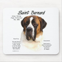 Saint Bernard (smooth) History Design Mouse Pad